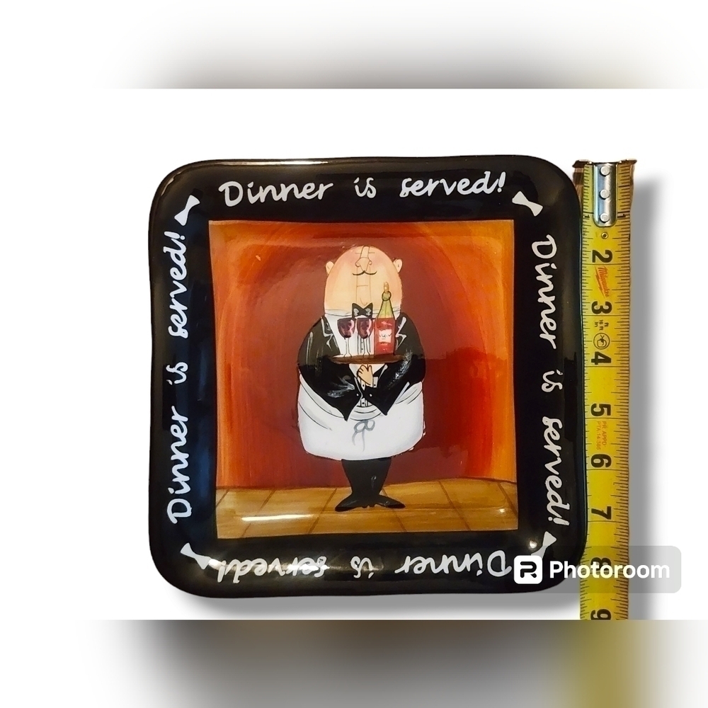 Certified International Dinner Is Served by Tracy Flickinger 8.5" sq Salad Plate - Picture 5 of 7